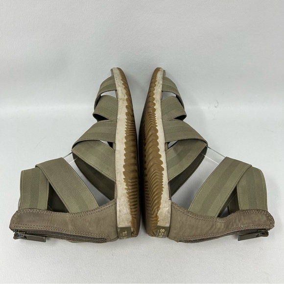 Sorel Out N About Plus Strap Sandals Sage Olive Green Strappy Women’s Sz 8.5 - Picture 13 of 14